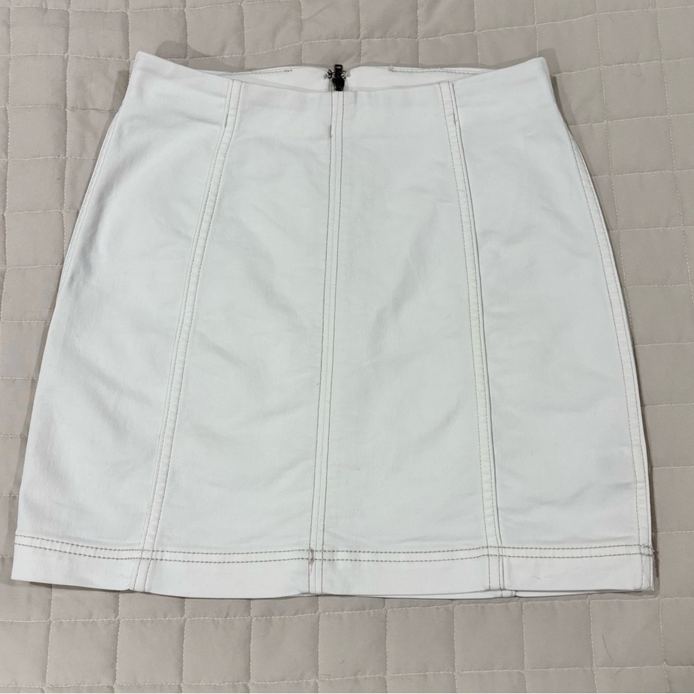 Free People Modern Femme Stretch Denim Mini Skirt Pencil Skirt Size 4